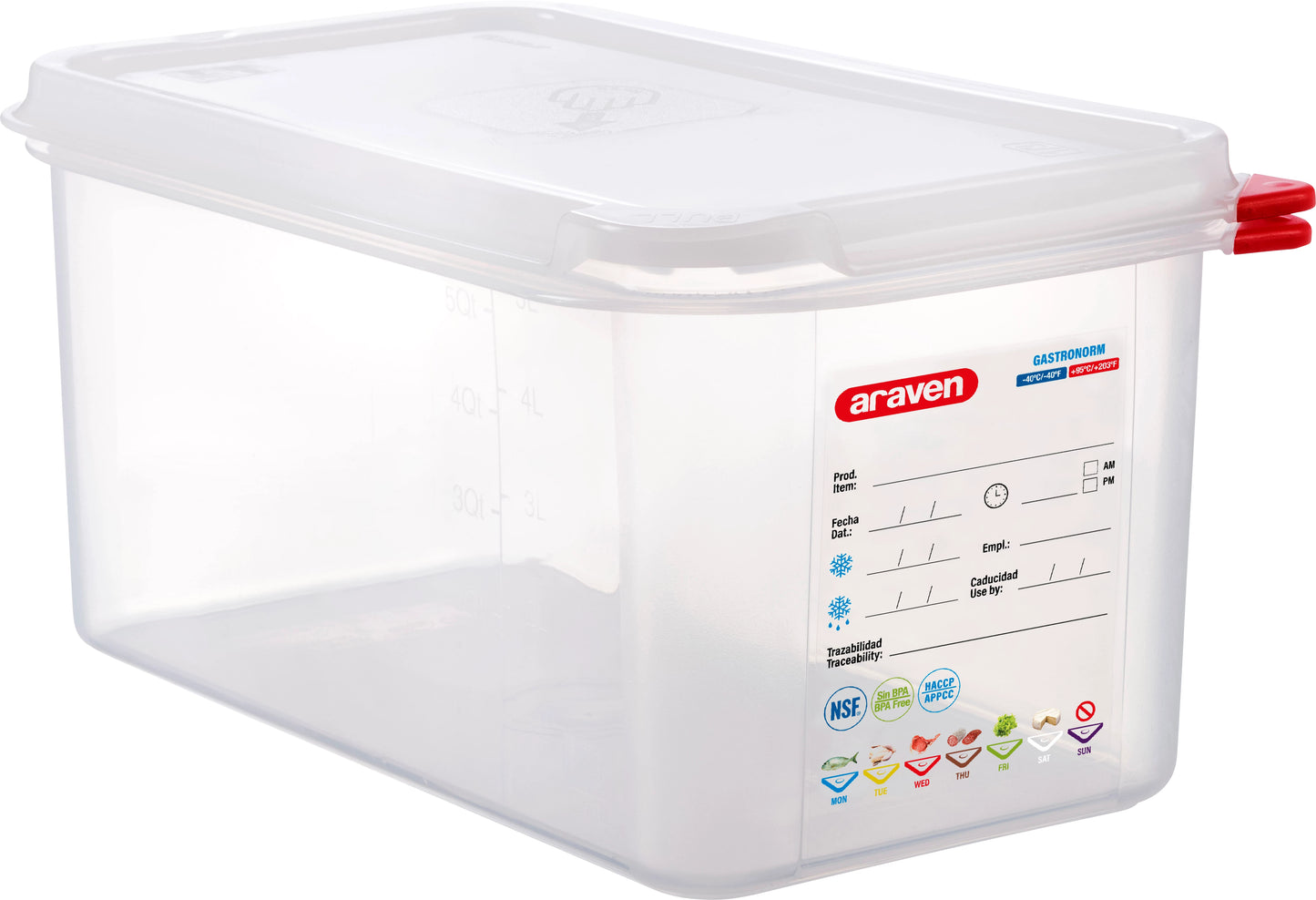 Araven opbevaringsboks GN 1/3 H15 cm 6 ltr.