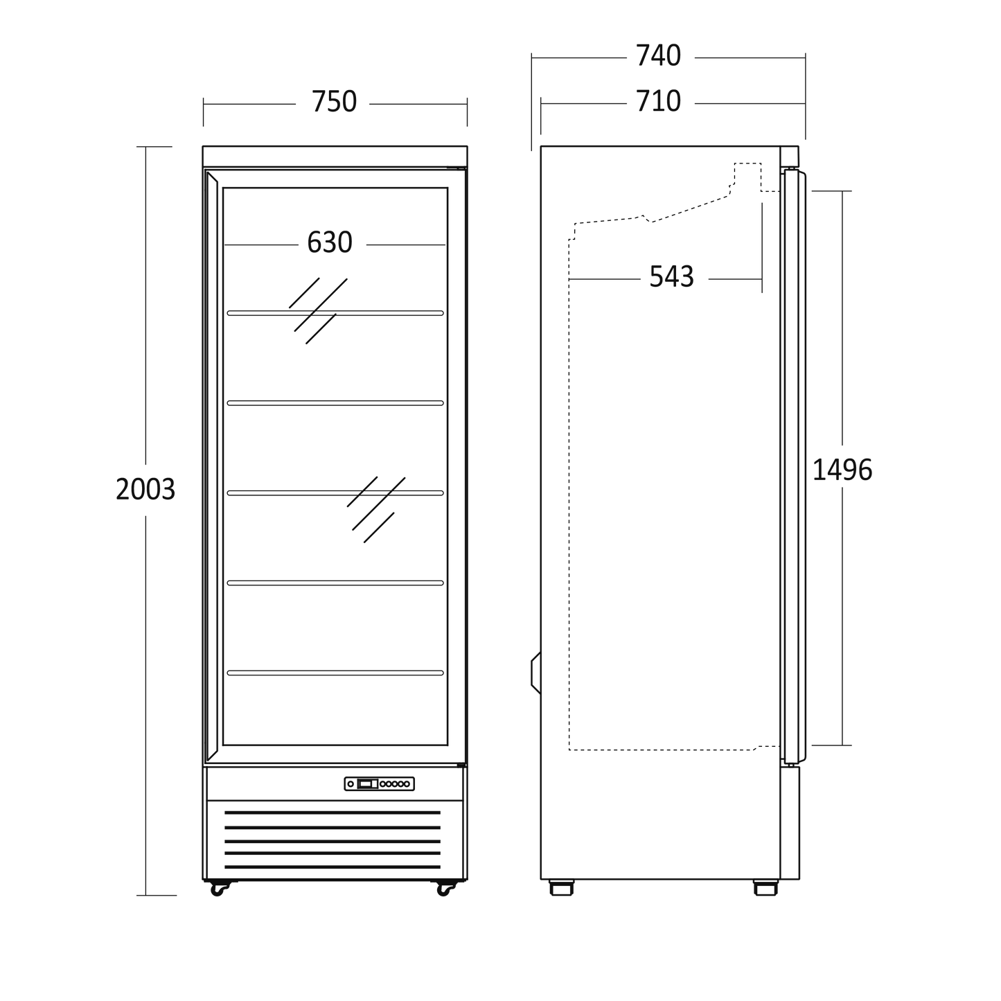 Displayfryseskab DF 560