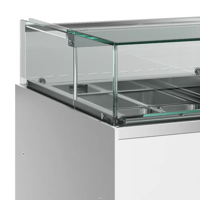 Tefcold DELTA RV frontglas med varmetråde mod kondens