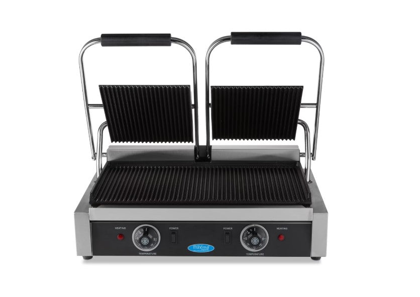 Dobbelt klemgrill / kontaktgrill fra Maxima - vælg variant