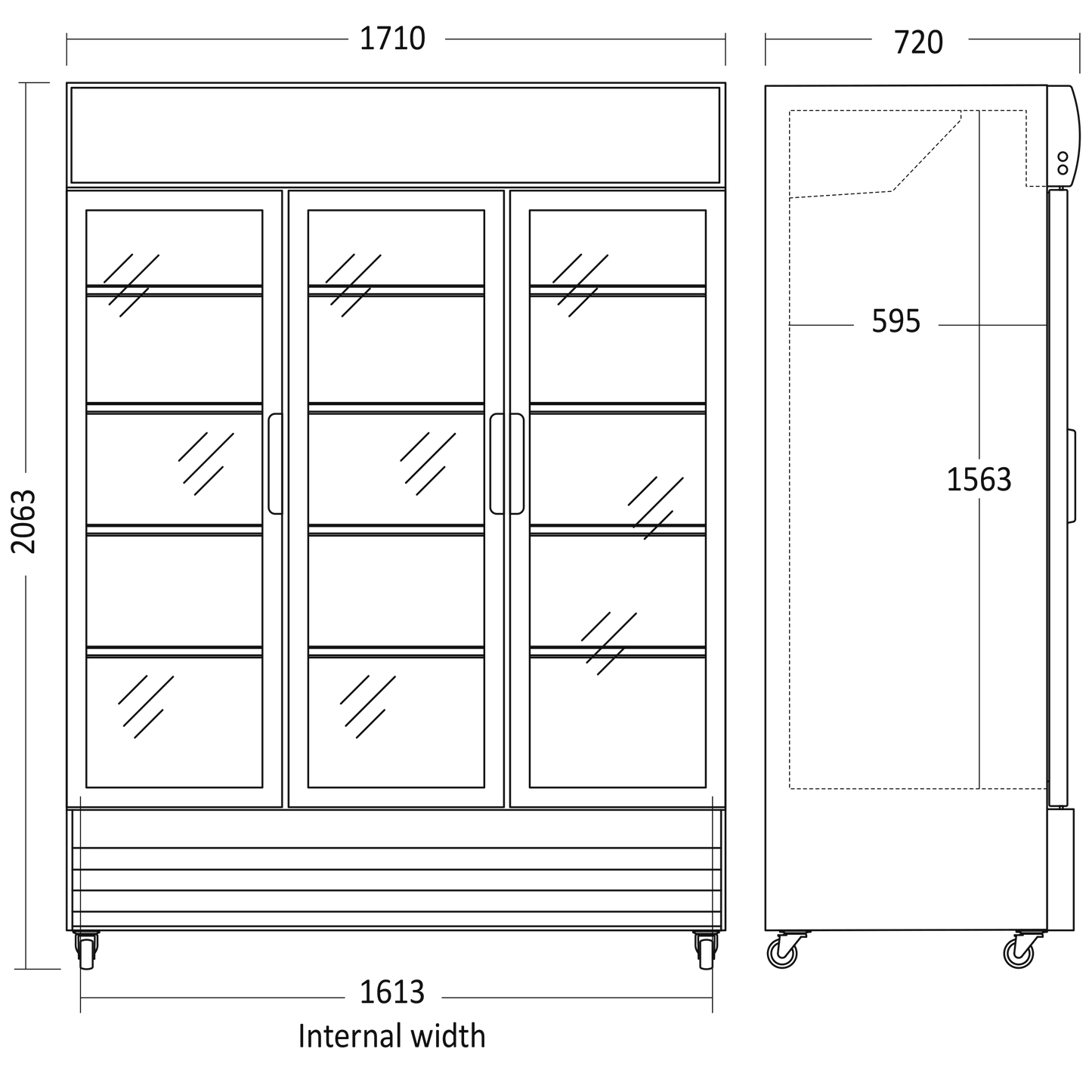 Displaykøleskab 3 låger SD 1502