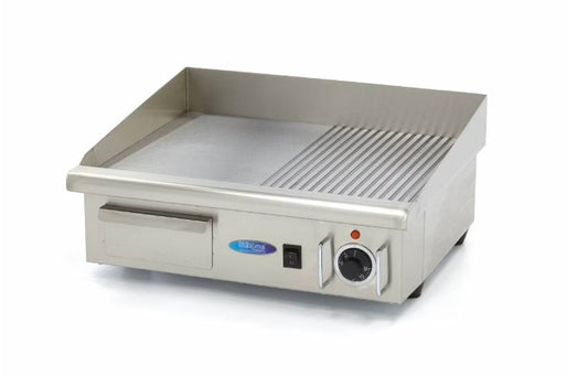 Halv rillet stegeplade fra Maxima - Vælg størrelse