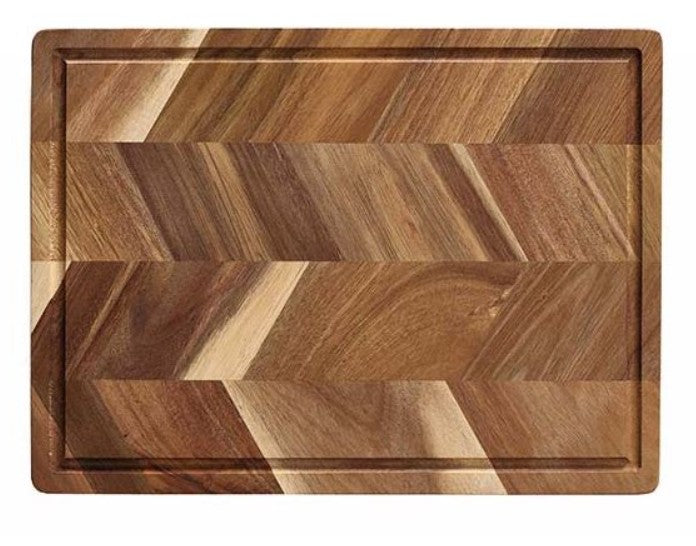 Skærebræt i akacietræ m/saftrille 40x26x2 cm