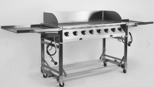 Stor Gasgrill - Otte brændere til to gasflasker