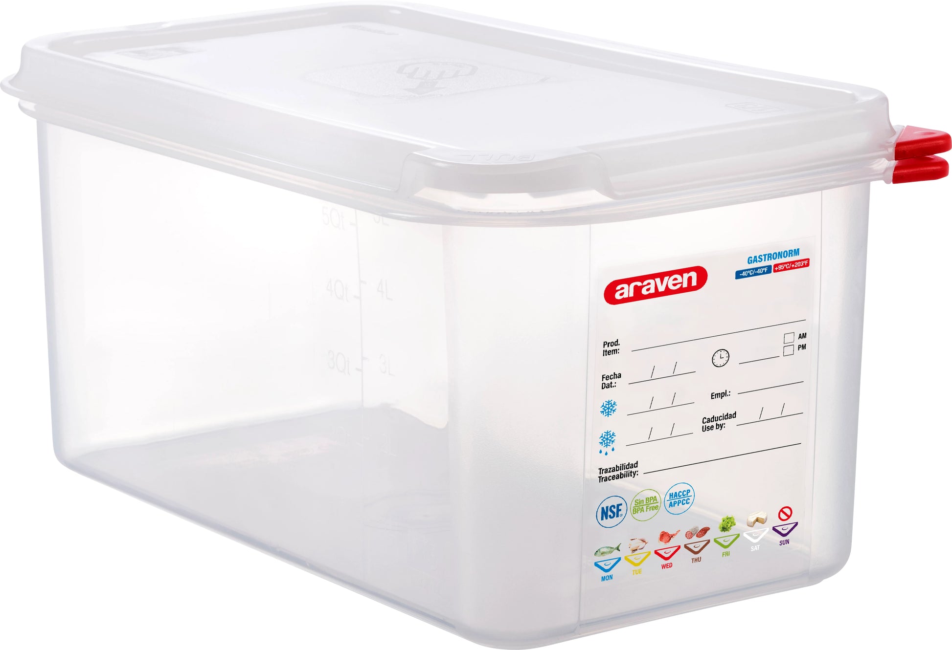 Araven opbevaringsboks GN 1/3 H15 cm 6 ltr.