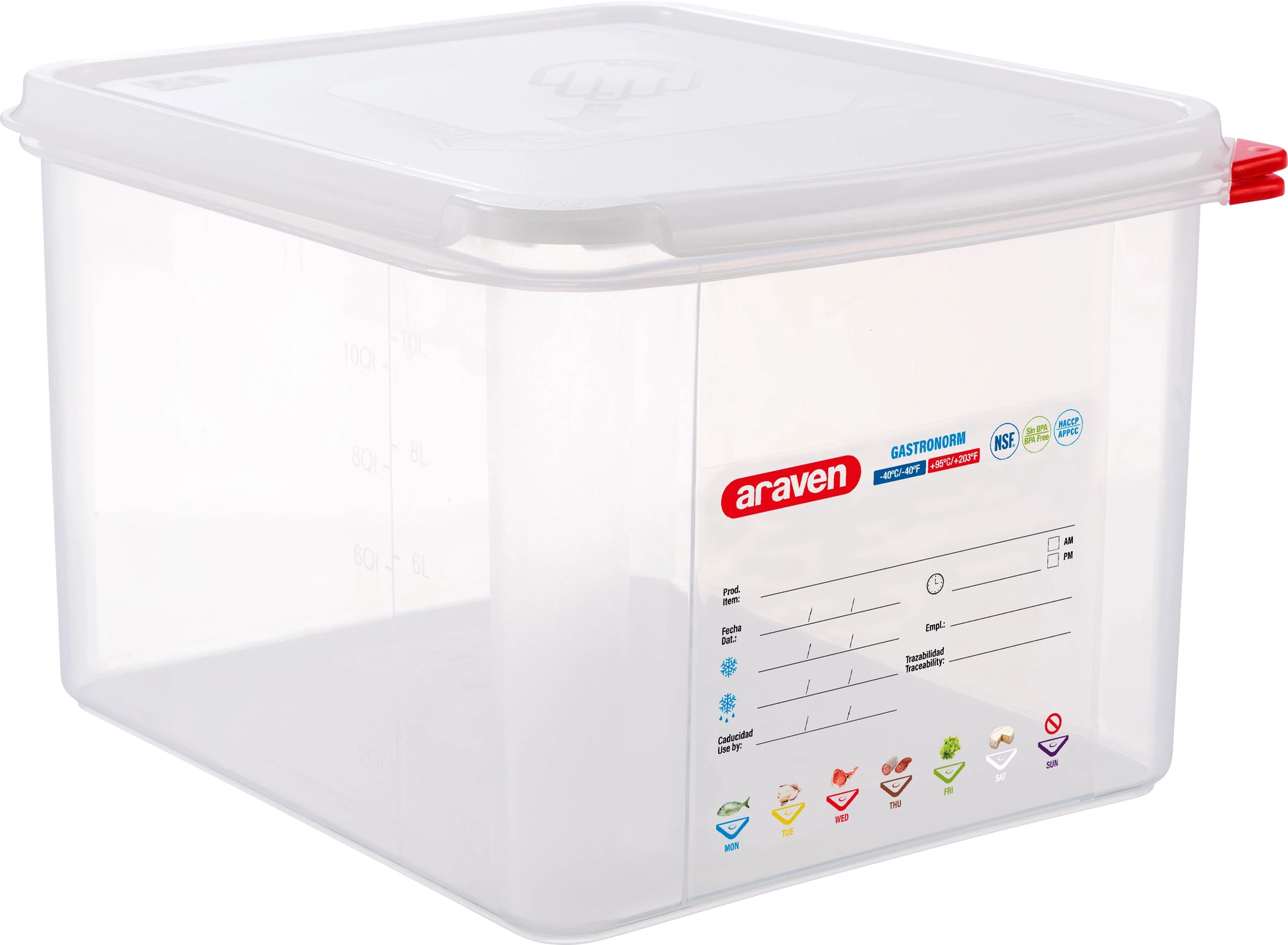 Araven opbevaringsboks GN 1/2 H20 cm 12,5 ltr.