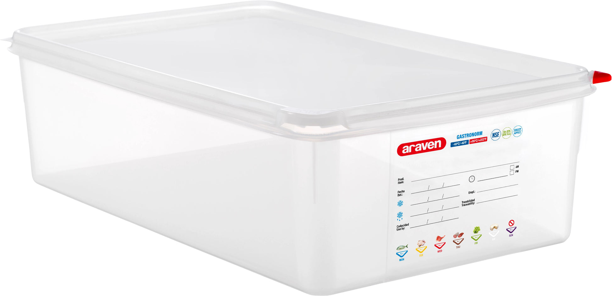 Araven opbevaringsboks GN 1/1 H15 cm 21 ltr.