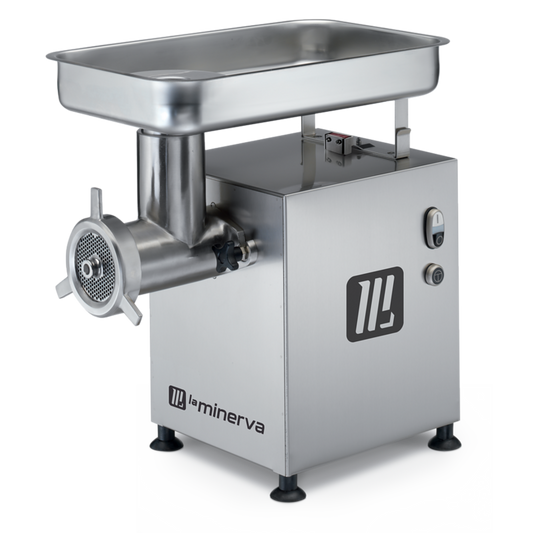 Kødhakker i rustfrit stål fra La Minerva, 450 kg/t, model A/E 32