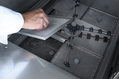 Omniwash Prestige P80 vaskerarme og overfladefiltre i rustfrit AISI 304 stål