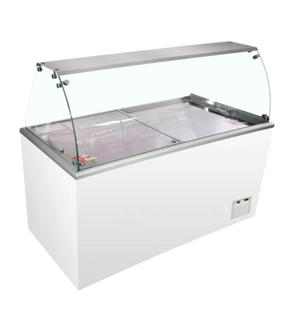Tefcold IDA600 åben scoop-isdisk, 602 liter, 1804 mm bred
