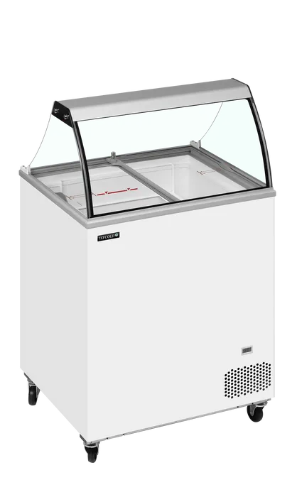 Tefcold IC202SC isdisk med glaslagelåg, 191 liter, 720 mm bred