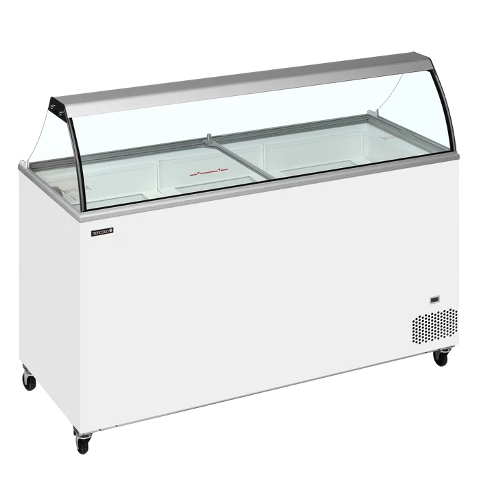 Tefcold IC502SC isdisk med glaslagelåg, 491 liter, 1550 mm bred