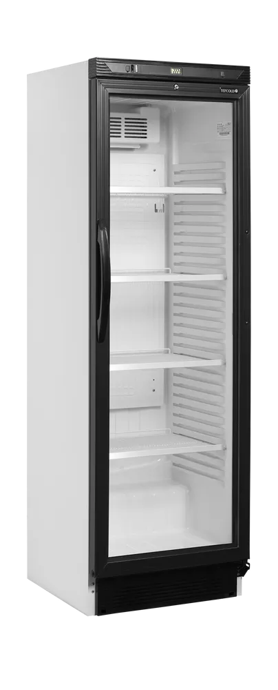 Displaykøleskab med glasdør hvid – TEFCOLD CEV425