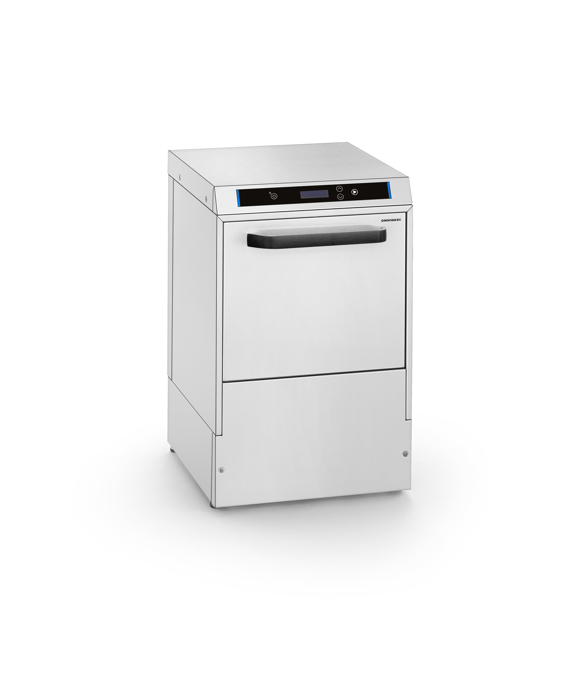 Omniwash Prestige P40 glasopvasker 3/4 visning - professionel glasopvaskemaskine til bar og café