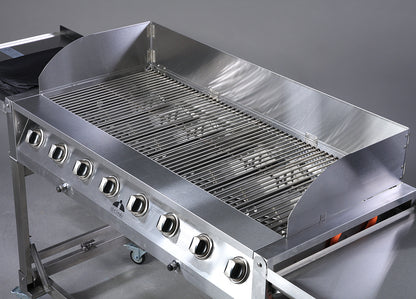 Stor Gasgrill - Otte brændere til to gasflasker
