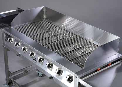 Stor professionel gasgrill 8 brændere til event og catering – Gastro Consult