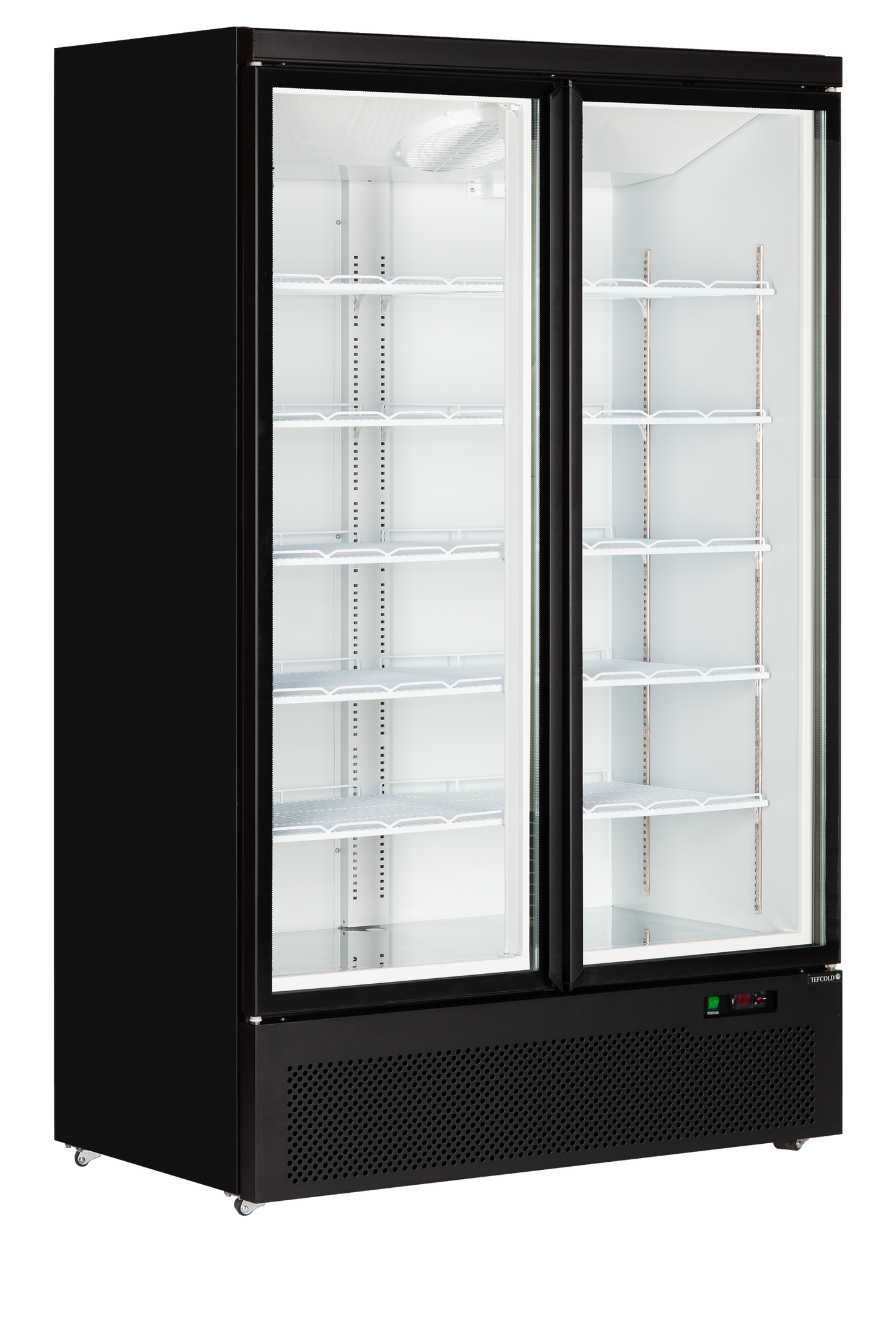 Tefcold Atom Maxi C2DB displaykøler med 2 glaslåger, hvid