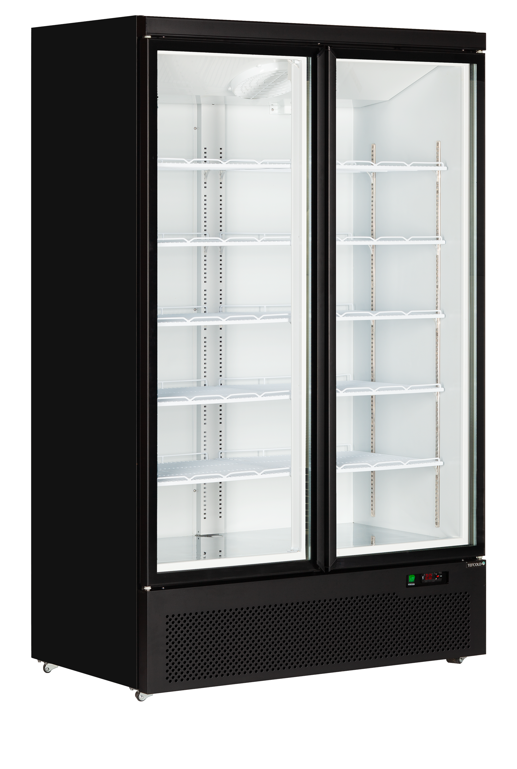 Tefcold Atom Maxi C2DB displaykøler med 2 glaslåger, hvid
