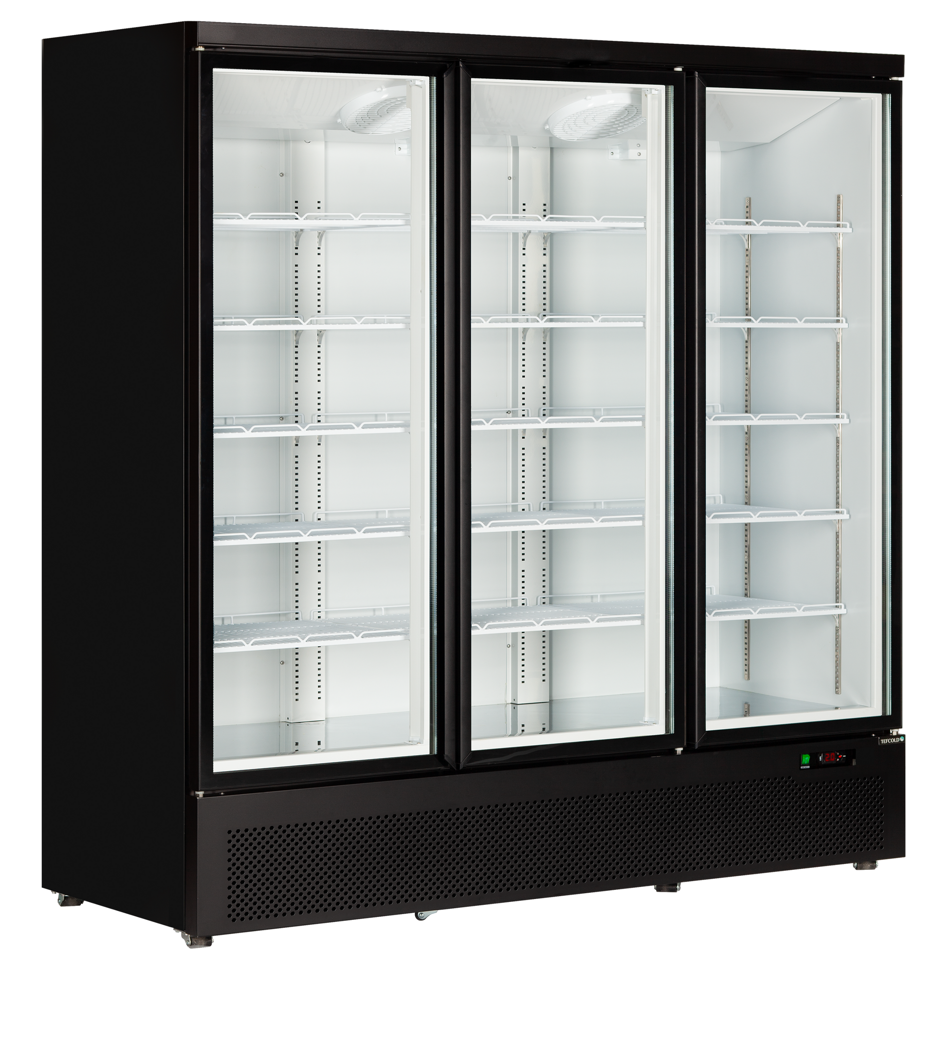 Tefcold Atom Maxi C3DB displaykøler med 3 glaslåger, hvid