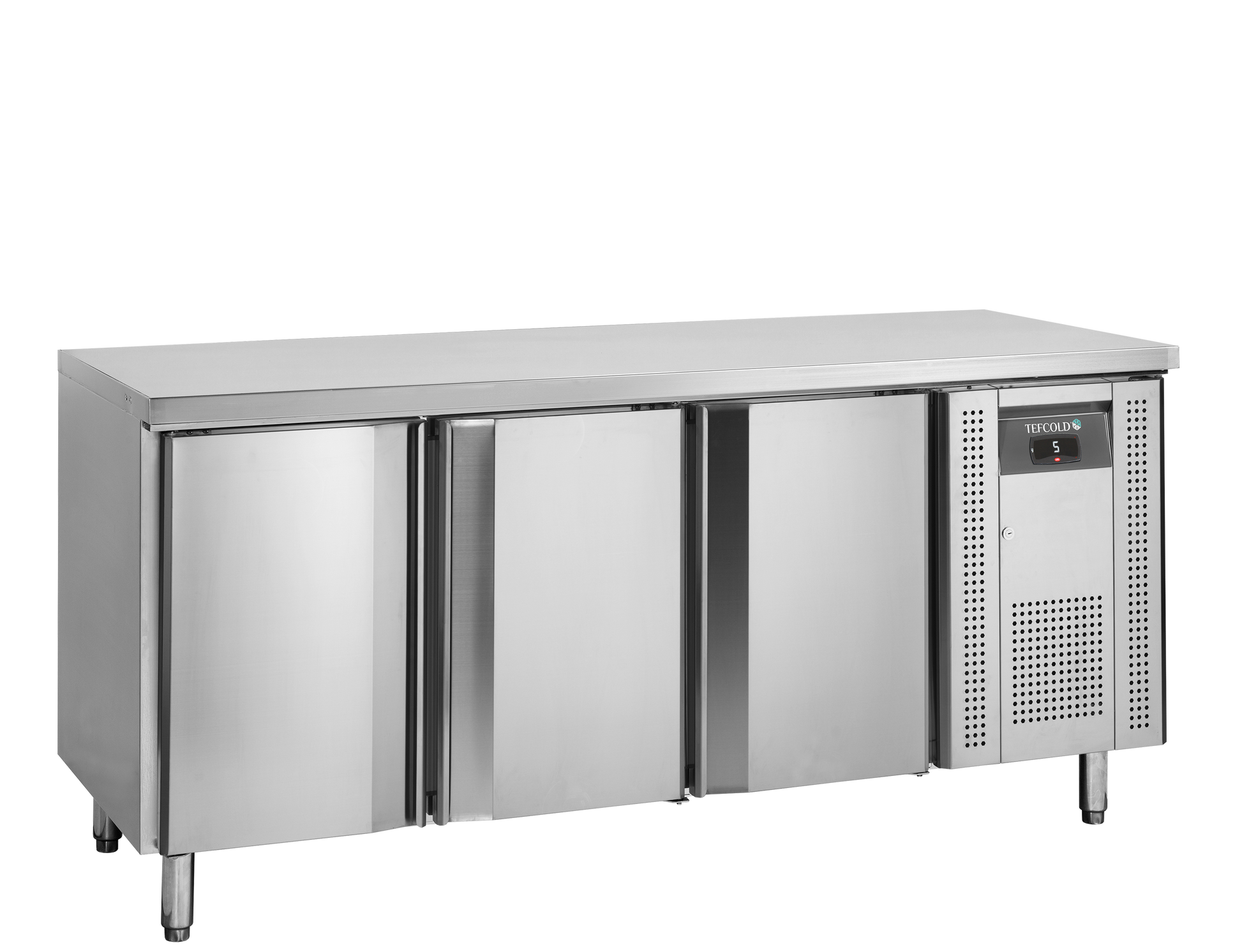 Kølebord GN1/1 med 2 låger og 2 skuffer i rustfrit stål - TEFCOLD CK-X