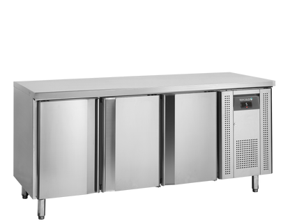 Kølebord GN1/1 med 2 låger og 2 skuffer i rustfrit stål - TEFCOLD CK-X