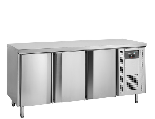 Kølebord GN1/1 med 2 låger og 2 skuffer i rustfrit stål - TEFCOLD CK-X