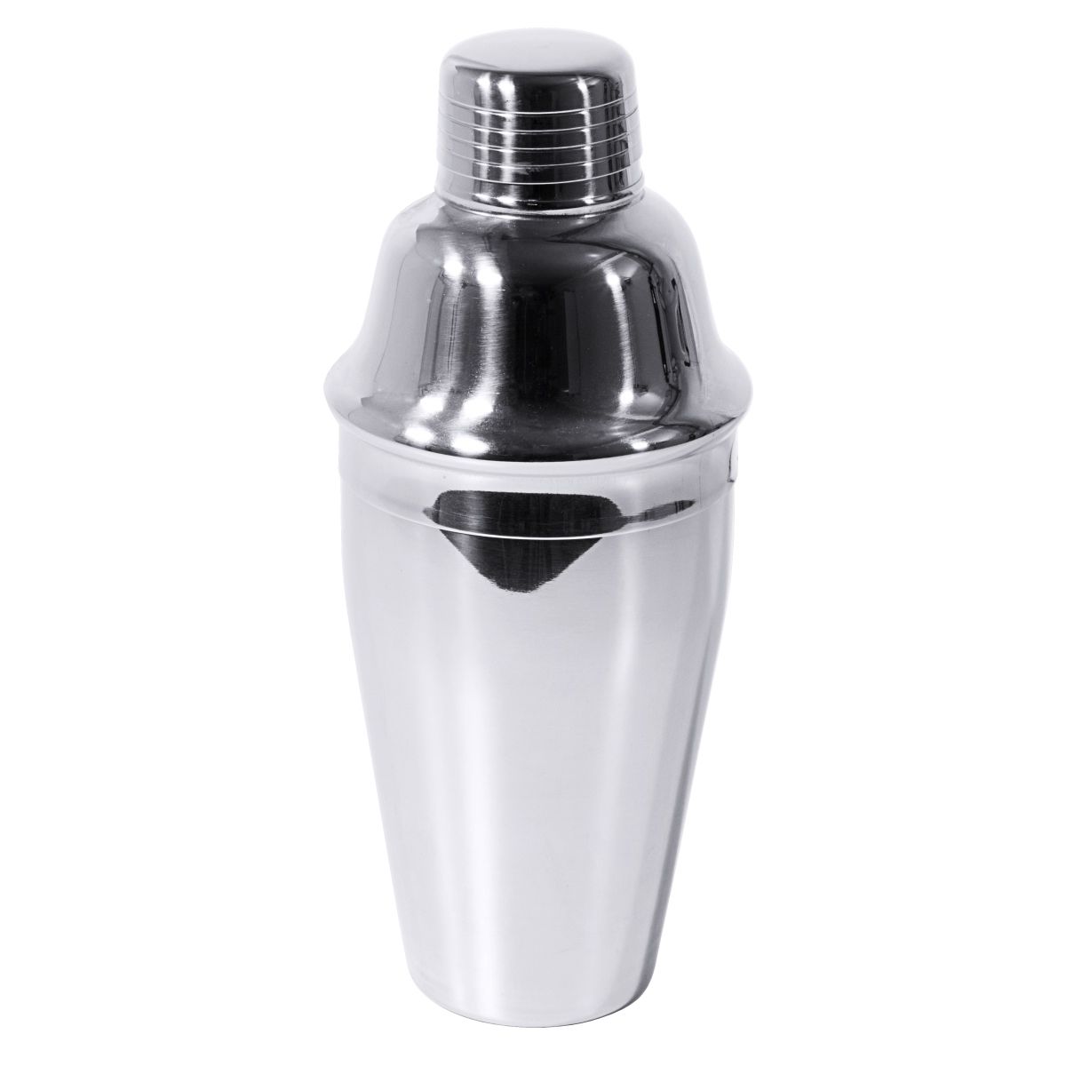 Cocktail shaker 3-delt i 18/10 stål, 0,5 L