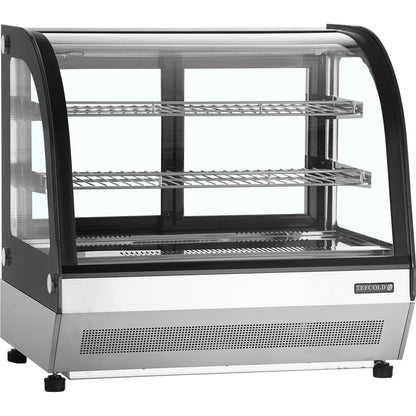 Kølemontre bordmodel – buet eller flad glastop – TEFCOLD – LCT750C/BLACK