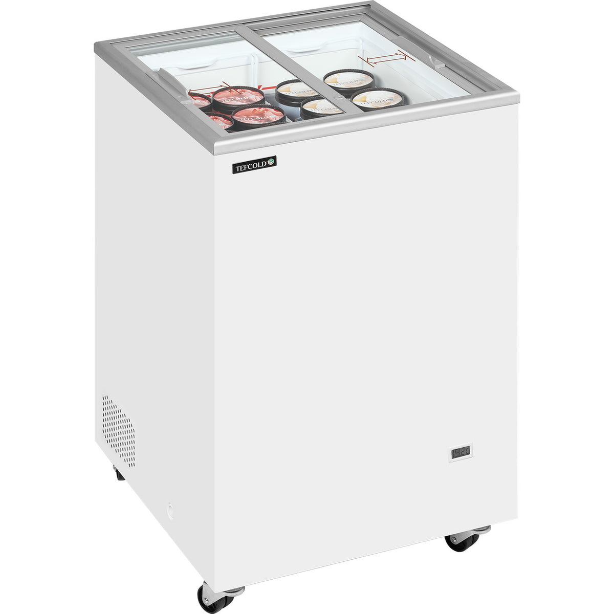 Isfryser med glasskydelåg – TEFCOLD