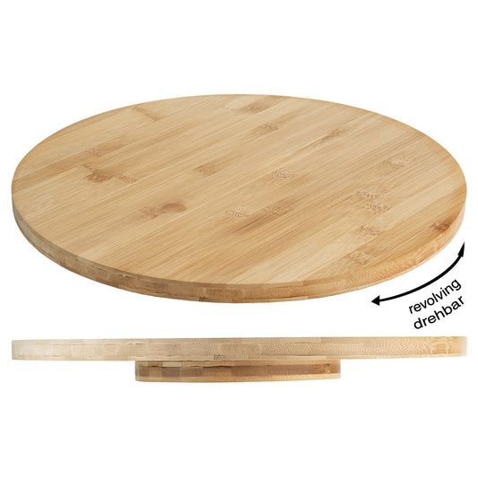 Roterende ostebræt i bambus, lazy susan