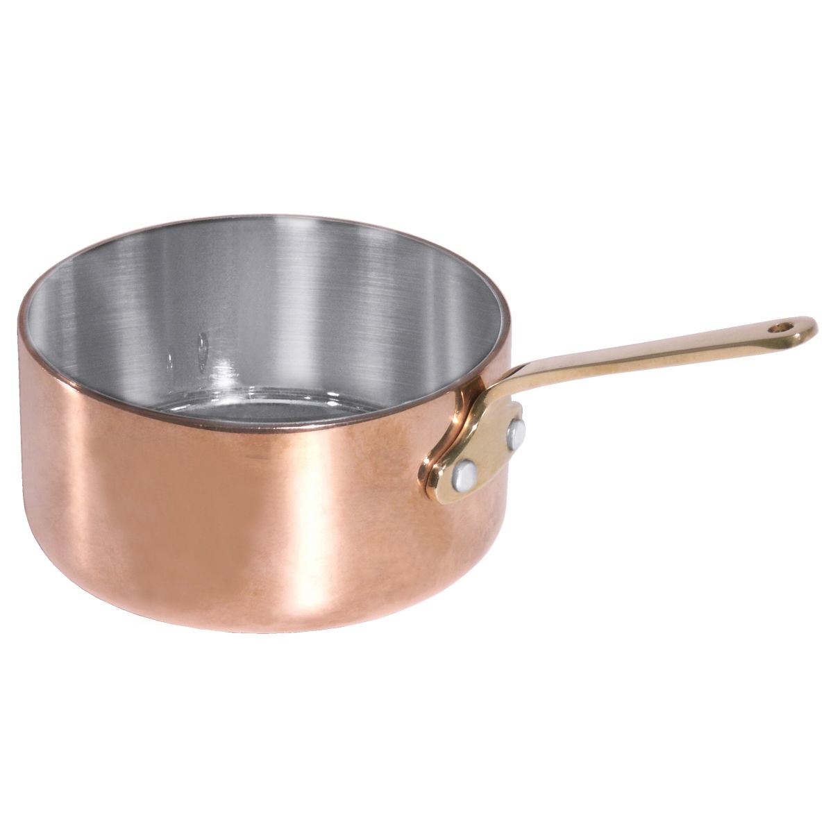 Mini kobber-sautépande 8,5 cm til servering
