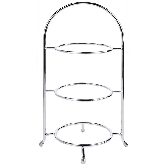 Forkromet kagestativ til tallerkener 18-23 cm