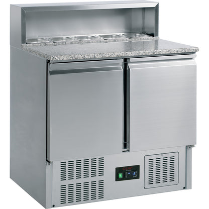 Pizzabord G-Line med granitplade – 2 eller 3 døre – TEFCOLD – GP92