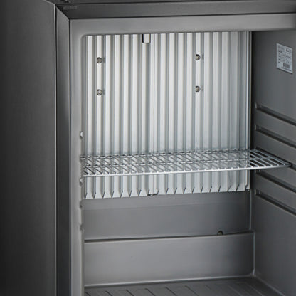 Lydløs minibar med glasdør – sort – TEFCOLD