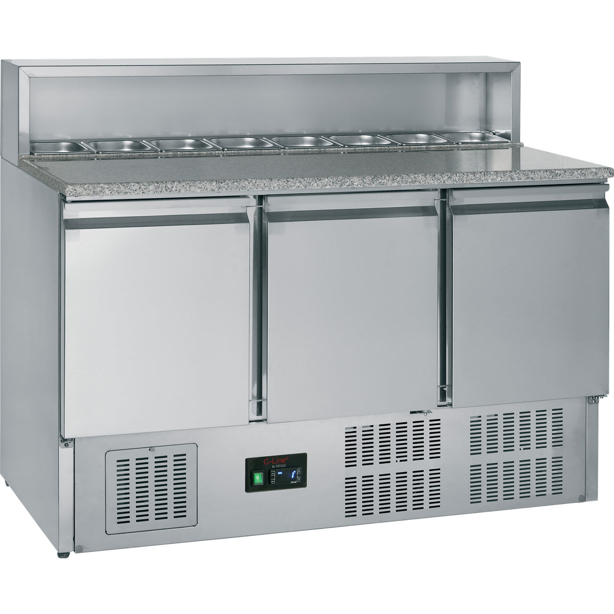 Pizzabord G-Line med granitplade – 2 eller 3 døre – TEFCOLD – GP93