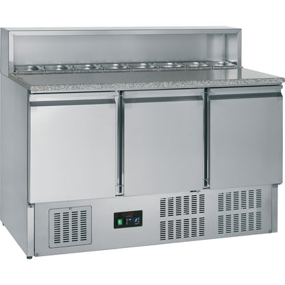 Pizzabord G-Line med granitplade – 2 eller 3 døre – TEFCOLD – GP93