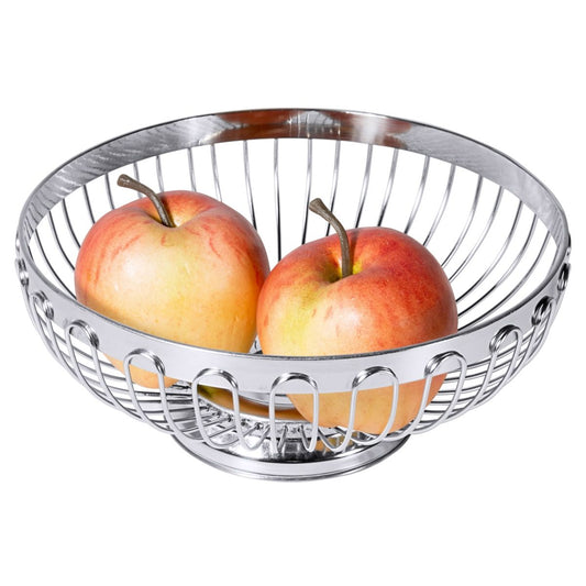 Frugt- og brødkurv i stål 17 cm
