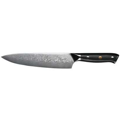 Kokkekniv 20 cm i 67 lag damaskusstål fra Koniseur