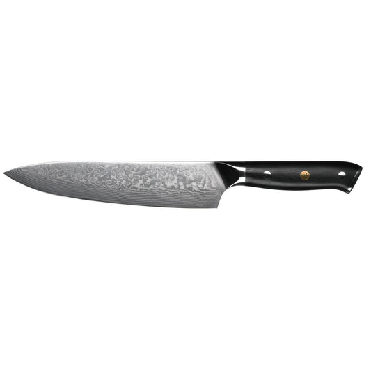 Kokkekniv 20 cm i 67 lag damaskusstål fra Koniseur