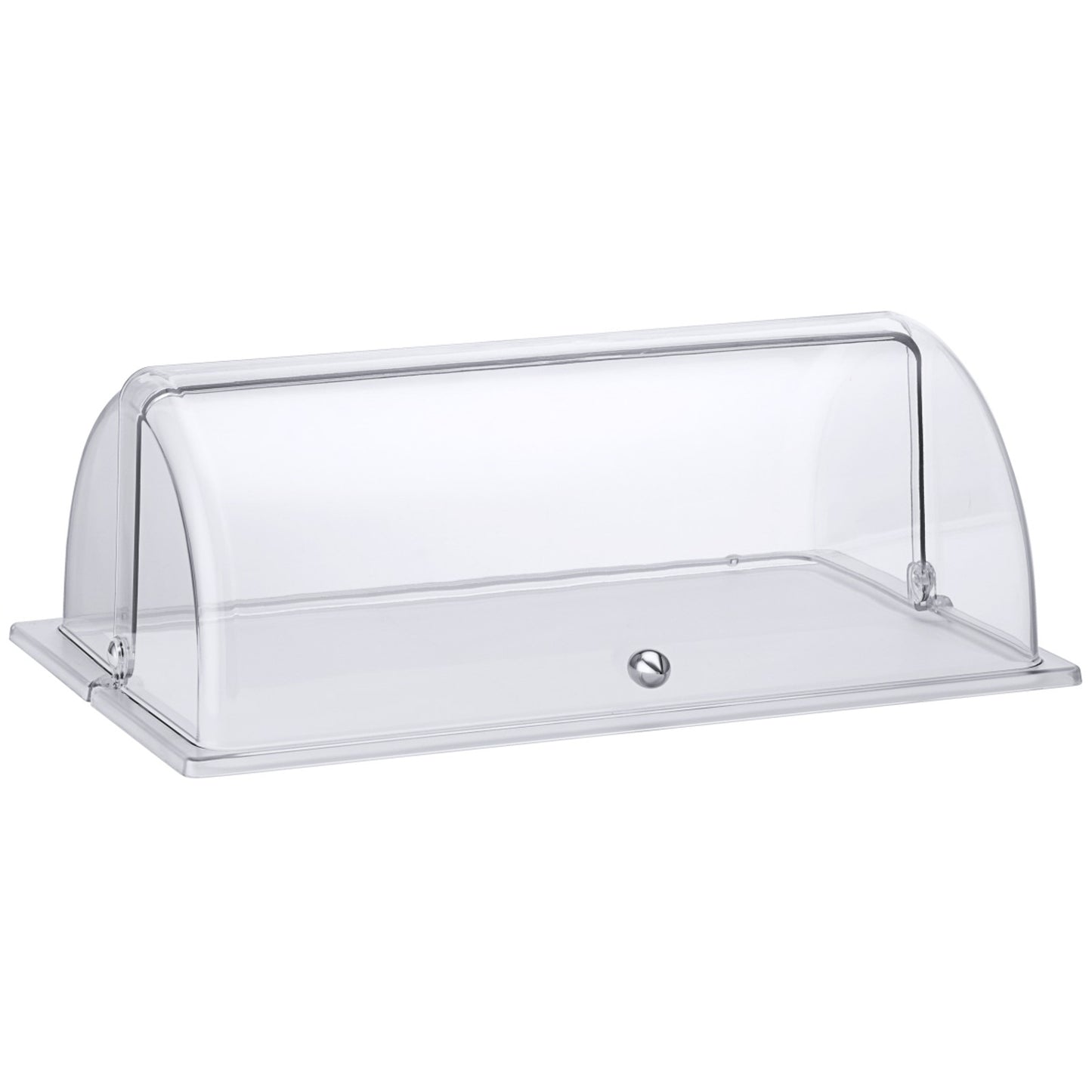 Rolltop-hætte GN 1/1 i klar polycarbonat med rustfri knop - medfølger - Frilich