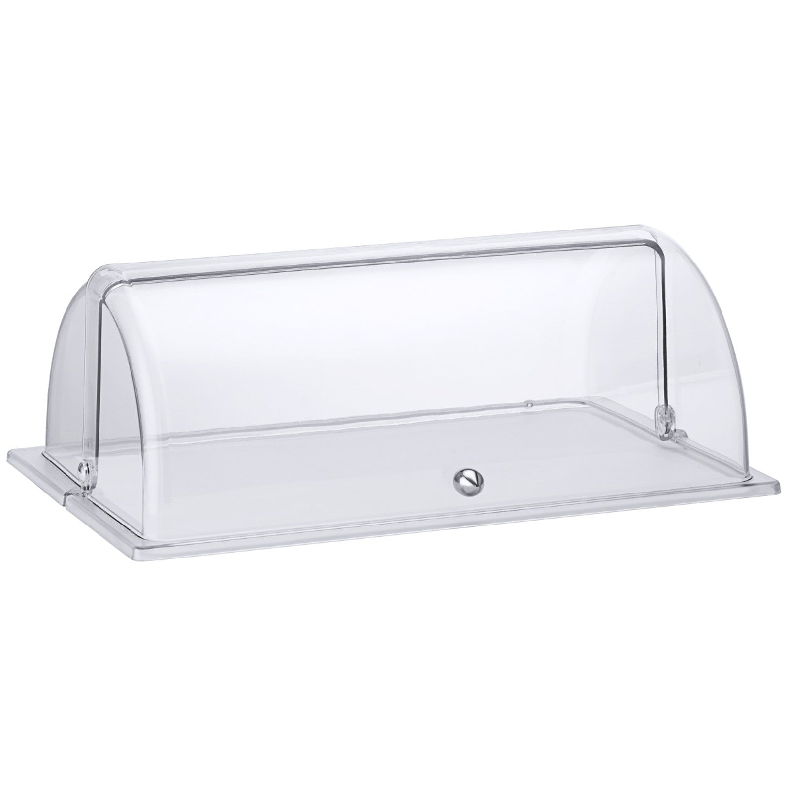 Rolltop-hætte GN 1/1 i klar polycarbonat med rustfri knop - medfølger - Frilich