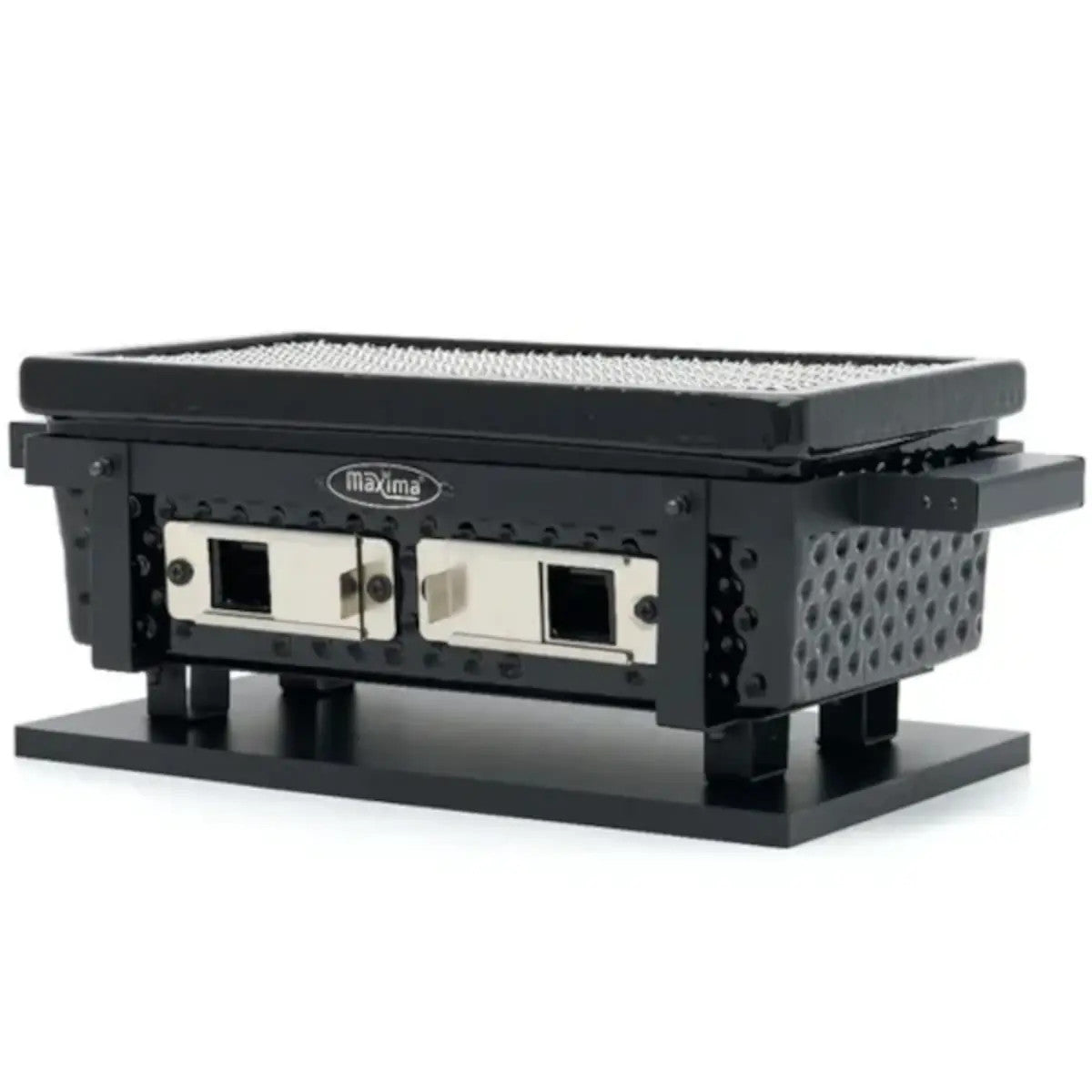 Firkantet hibachi grill i keramik, 40 x 22 cm, bordmodel