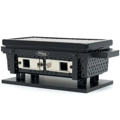 Firkantet hibachi grill i keramik, 40 x 22 cm, bordmodel