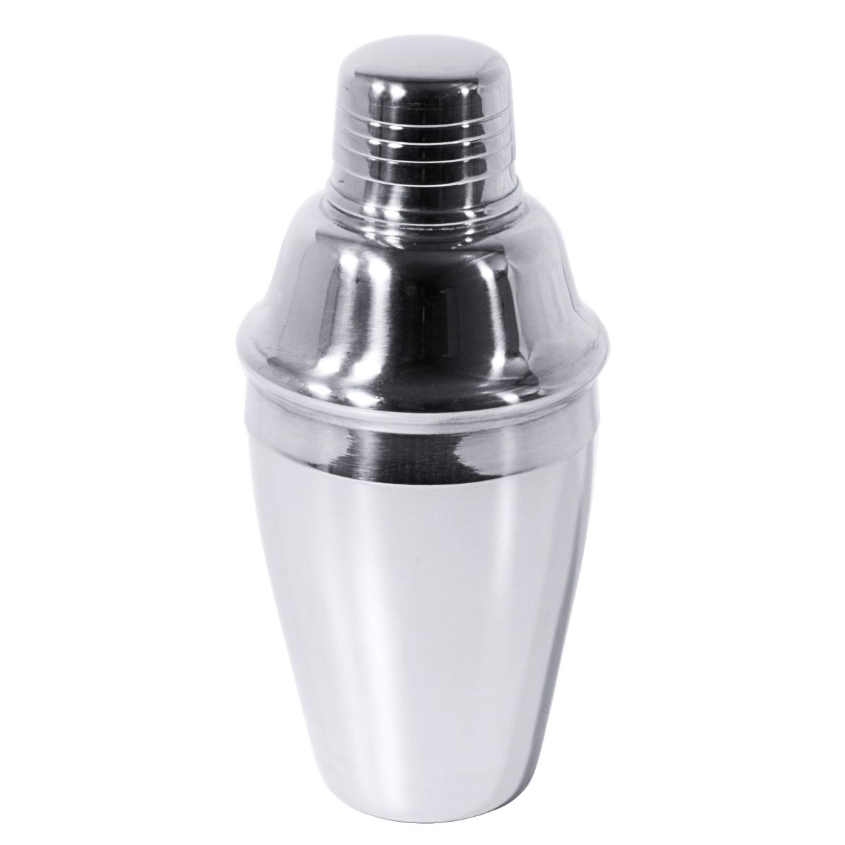 Cocktail shaker 3-delt i 18/10 stål, 0,25 L