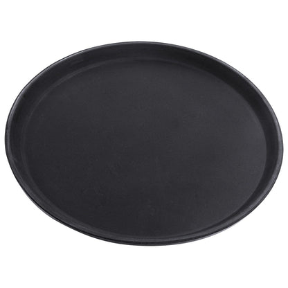 Skridsikker serveringsbakke sort fiberglas 35 cm