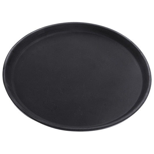 Skridsikker serveringsbakke sort fiberglas 35 cm