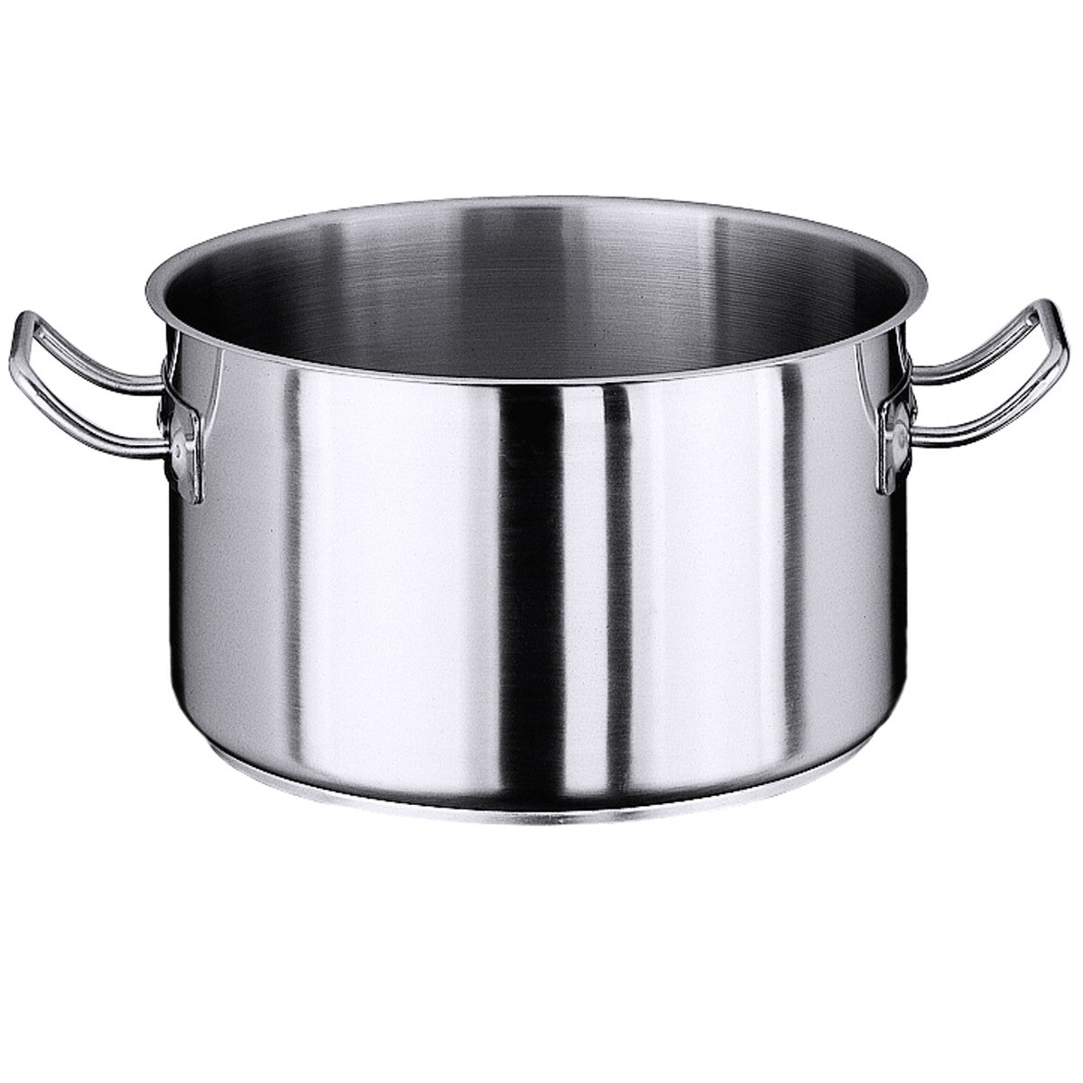 Stor gryde med to hanke i rustfrit stål, Ø60 cm, 100 liter